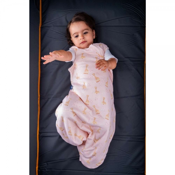 BabyBliss - BlissSac x Σόφι η Καμηλοπάρδαλη: Υπνόσακος Χειμωνιάτικος 2.5 tog από οργανικό βαμβάκι "Pink"