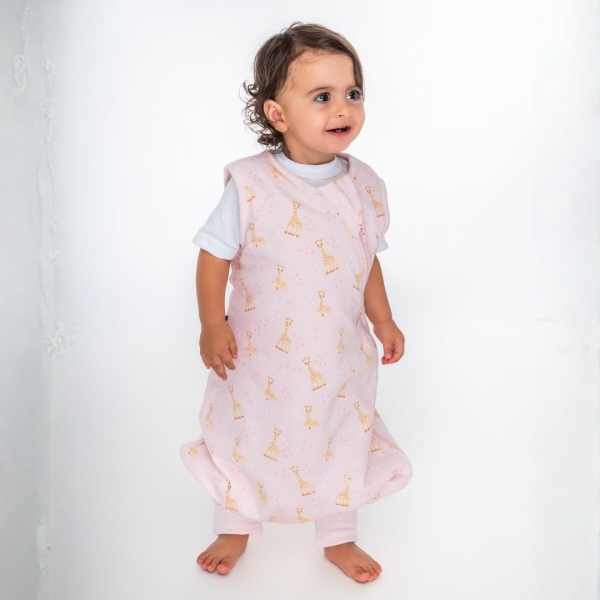BabyBliss - BlissJump x Σόφι η Καμηλοπάρδαλη: Υπνόσακος Ανοιξιάτικος/Φθινοπωρινός 1.0 tog με ποδαράκια από οργανικό βαμβάκι Pink