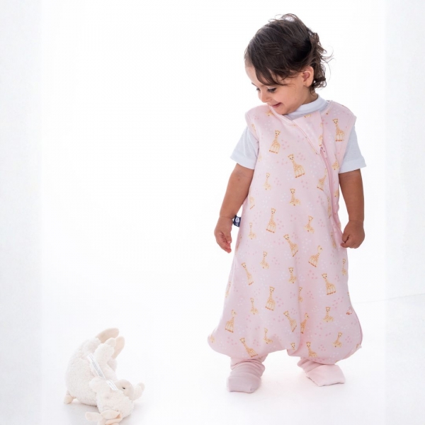 BabyBliss - BlissJump x Σόφι η Καμηλοπάρδαλη: Υπνόσακος Χειμωνιάτικος 2.5 tog με ποδαράκια από οργανικό βαμβάκι Pink